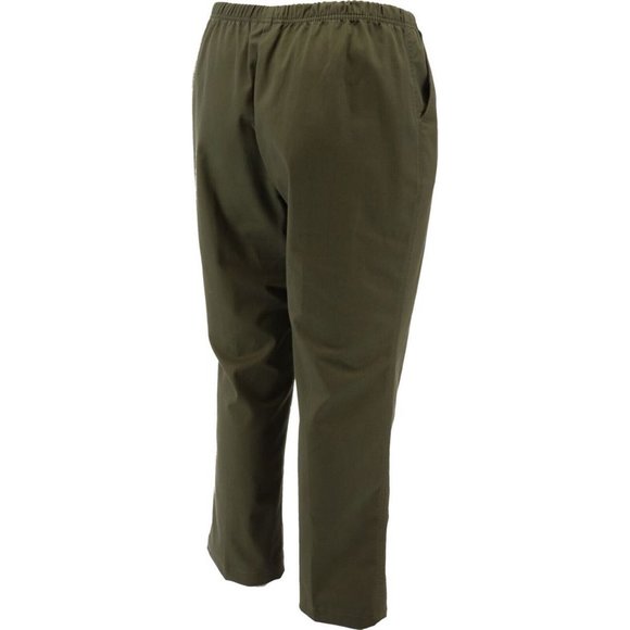 NWT LANDS' END WOMEN'S FIT3 TWILL ELASTIC WAIST PANTS DARK OLIVE GREEN 18P - Picture 6 of 11